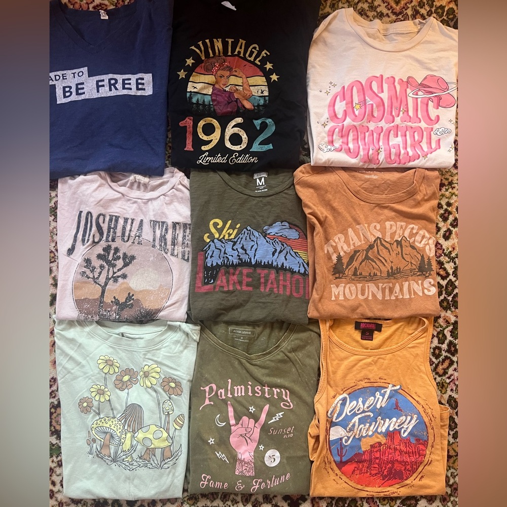 9 T-Shirts Short Sleeve Bundle